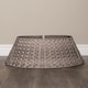 image 5 of 48/70cm Samuel Alexander Large KD Plastic Wicker Rattan Woven Christmas Tree Skirt in Grey