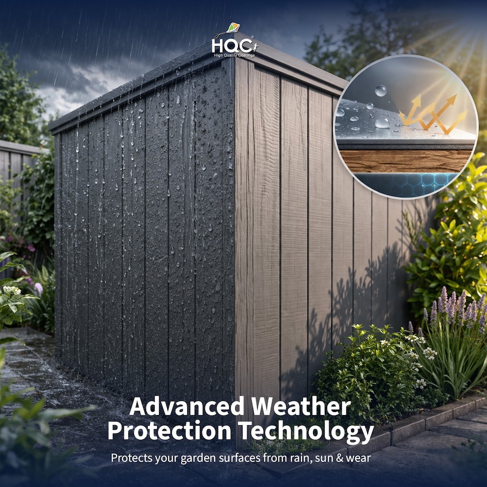 image 1 of HQC Garden Paint - Best Weatherproof For All Outdoor Wood & Furniture - Classic Grey - 5L