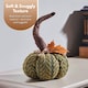 image 5 of Marco Paul 13cm Green Plush Pumpkin Soft Fabric Autumn Decoration for Halloween & Seasonal Displays