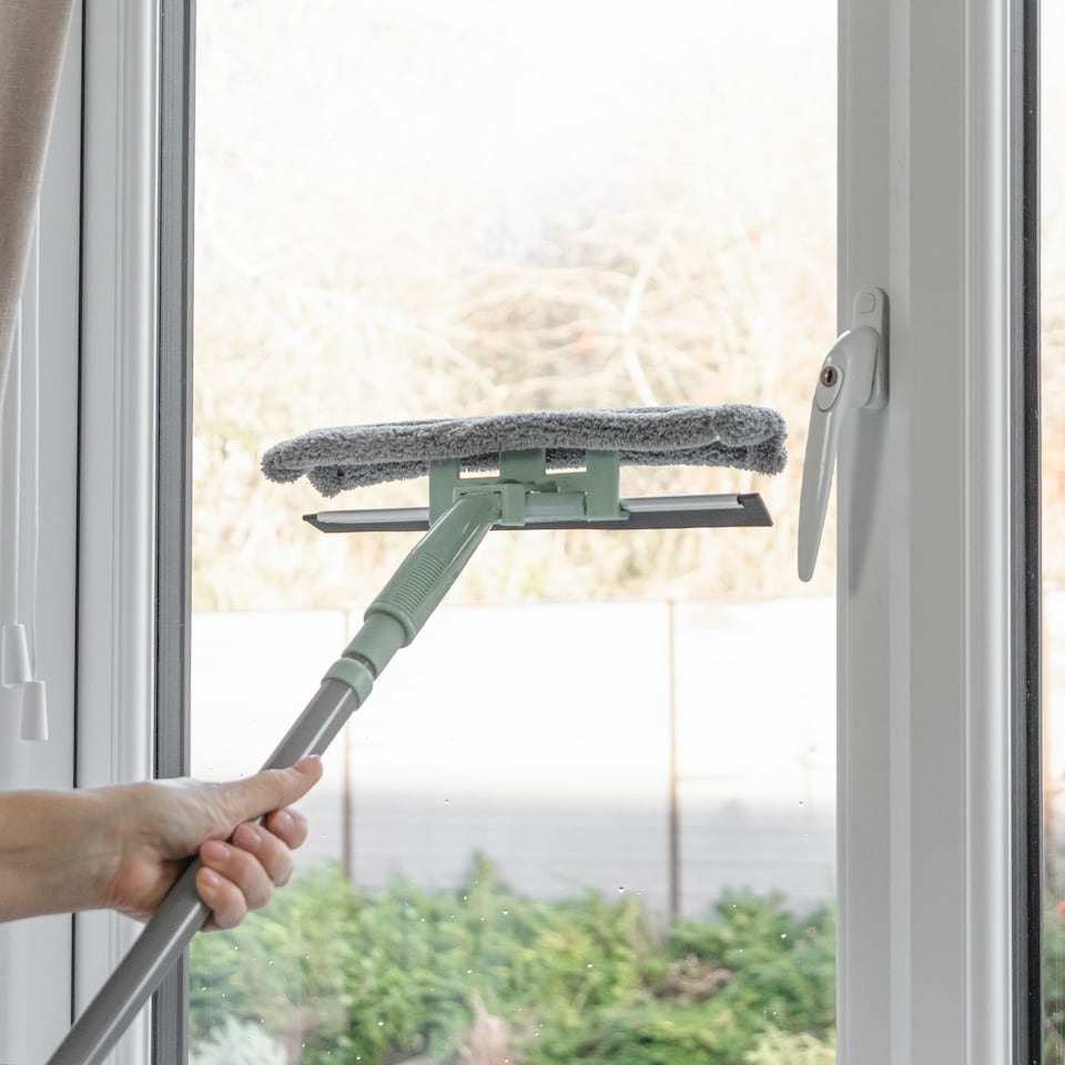 image 1 of JVL Extendable Microfibre Window Cleaner-Grey