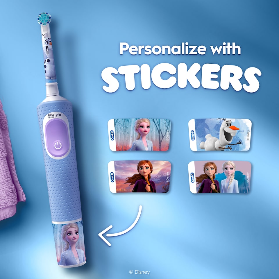 image 1 of Oral-B Pro Kids Handle Disney Frozen Electric Toothbrush with Travel Case