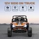 image 3 of AIYAPLAY Kids Ride on Car, 12V Electric Truck w/ Horn, Lights, USB, Brown