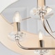 image 4 of Nixon 6 Light Multi Arm Ceiling Pendant Nickel Plate, White Silk Effect, E14