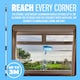 image 4 of 3m 9ft Aluminium Telescopic Water Brush Fed Window Cleaner Home Car Diy