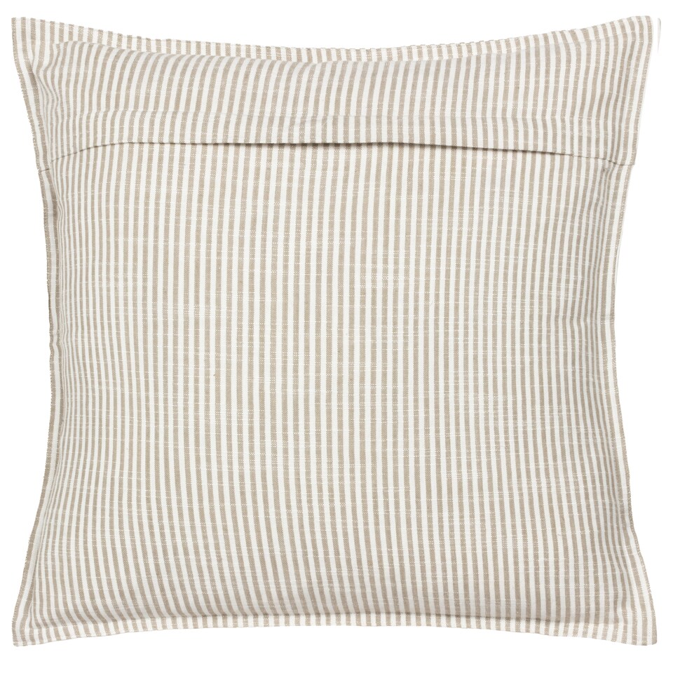image 1 of Yard Truro Stripe 100% Cotton Cushion, Natural, 45 x 45cm