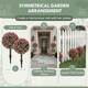 image 4 of HOMCOM Artificial Rose Topiary, UV Resistant, 2-Pack, 55 cm