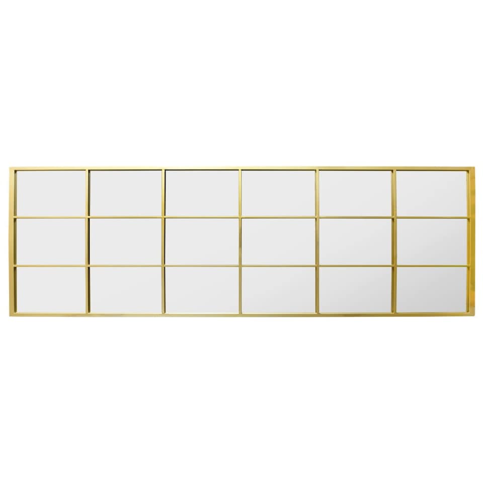 image 1 of The Fenestra - Gold Modern Window Leaner / Wall Mirror 69" X 33" (174CM X 85CM) Gold