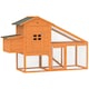 image 1 of PawHut Wooden Chicken Coop with Run, Nesting Box, Slide-out Tray, Ramp