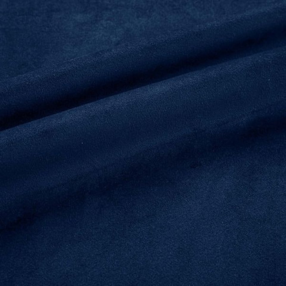 image 1 of Homescapes Thermal 100% Blackout Navy Velvet Curtains - 46 x 54" Blue