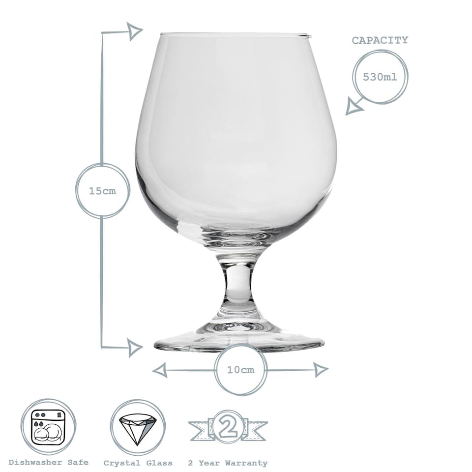 image 1 of Bormioli Rocco Snifter Beer Glasses - 530ml