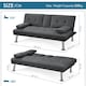 image 4 of Yaheetech Fabric Upholstered Convertible Futon Sofa Bed for Small Spaces
