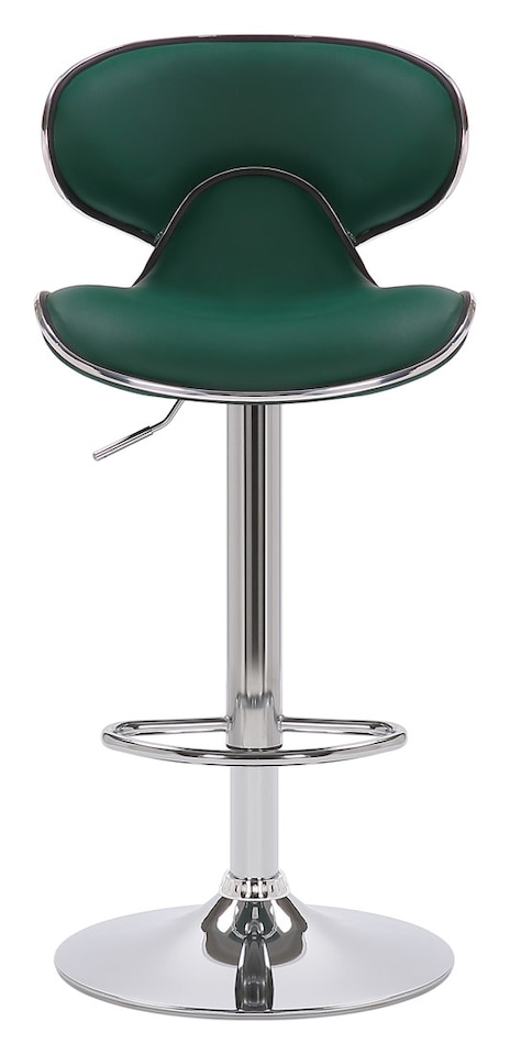 image 1 of Carcaso Kitchen Bar Stools Pair Sage Green, Adjustable Swivel Gas Lift, Chrome Base, For Breakfast Bar Or Kitchen