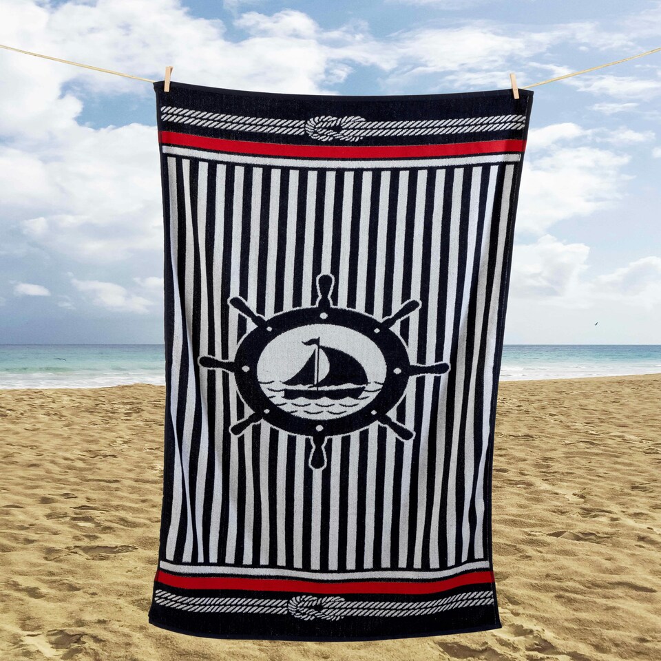 image 1 of Nautical Beach Towel 85x160cm Multi | One size