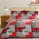 image 2 of Alpine Patchwork Flannelette Duvet Cover Set with Pillowcase Red | Super King