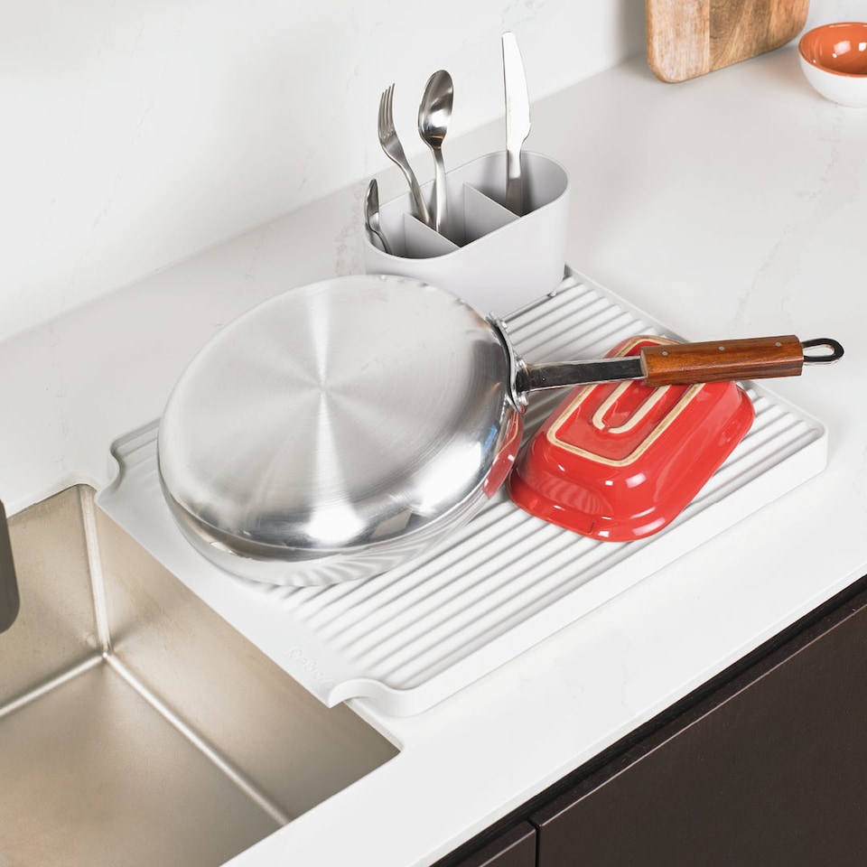 image 1 of ReBorn Recycled Large Draining Rack | Cream | Stone