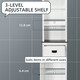 image 5 of kleankin Freestanding Tallboy Storage Unit W/ Drawer Single Door
