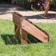 image 2 of Footstool Self-Assembly - W47 x D48 x H29 - Redwood
