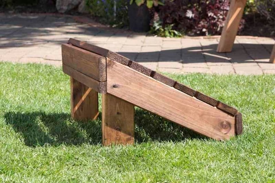 image 1 of Footstool Self-Assembly - W47 x D48 x H29 - Redwood