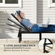 image 2 of Outsunny Sun Loungers Set of 2, 5-Level Reclining Sunbeds, Grey 