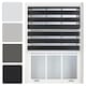 image 1 of Day and Night Zebra Roller Blind 175cm Wide x 165cm Long | Black | Black