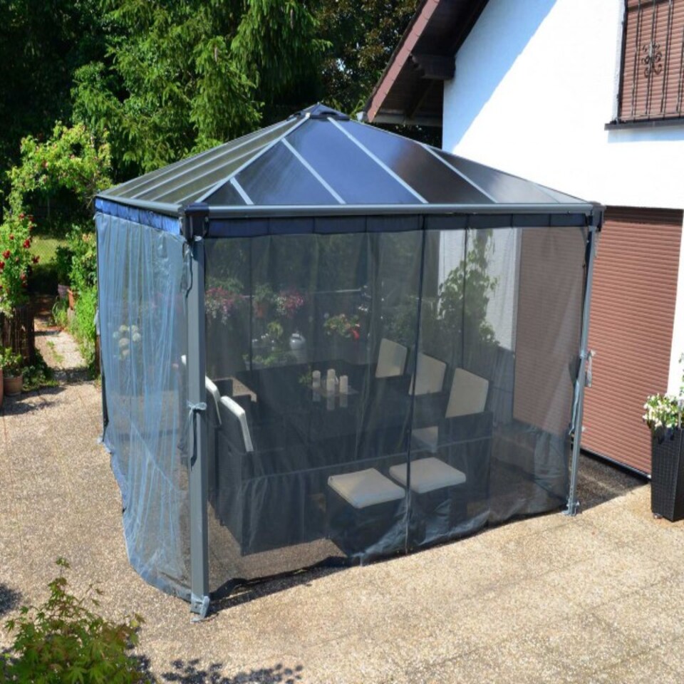 image 1 of Net Curtain set for Square Gazebo 4X - L436 x W436 x H217 cm (Gazebo Not Included)