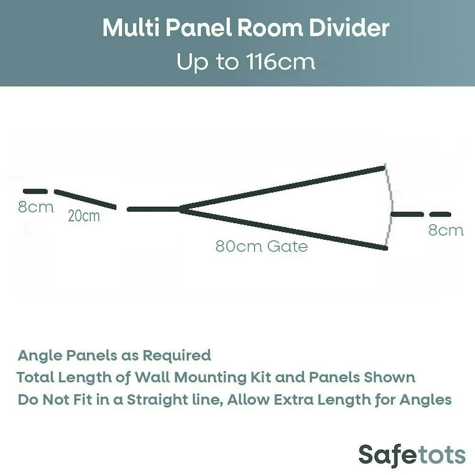 image 1 of Safetots Wooden Multi Panel Room Divider, up to 116cm, Natural Wood, 76cm Tall, Multi Panel Flexible Room Barrier, Room Divider with Door for Baby Cream | Natural