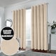 image 1 of Luxury Enhanced Living Cream Velvet, Supersoft, 100% Blackout, Thermal Pair of Curtains with Eyelet Top - 90 x 72 inch (229x183cm)