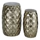 image 2 of Interiors by Premier Reza silver Finish Drum Stools