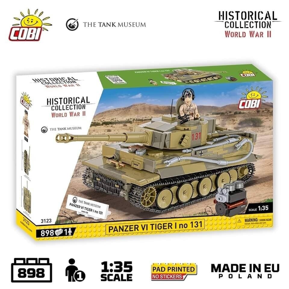 image 1 of Panzer VI Tiger No. 131 The Tank Museum brick tank model - COBI 3123 - 886 bricks
