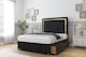image 3 of Sloomy Boston Gold Black Plush Divan Bed With Mattress 2 Drawers Left Side With 54" Floor Standing Headboard & 12" Matching Footboard 3' Single | Black | Black | Single | 1
