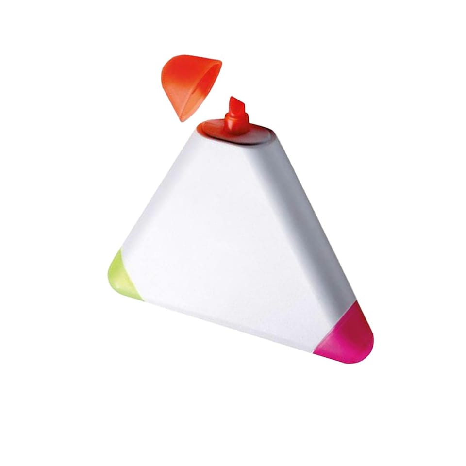 image 1 of MidOcean Triangular ABS Plastic Highlighter - White - One Size