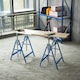 image 2 of HOMCOM 2-piece steel sawhorse set Telescopic building