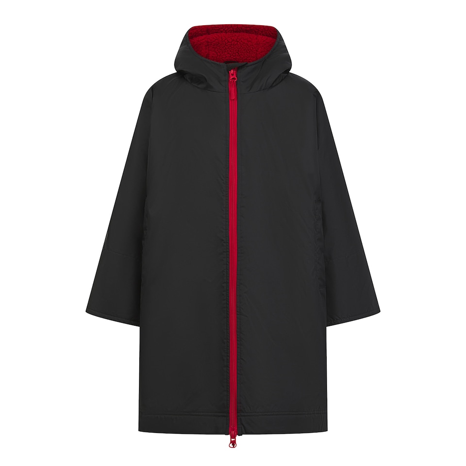 Finden & Hales Childrens/Kids Robe | Black | Black/Red | 1