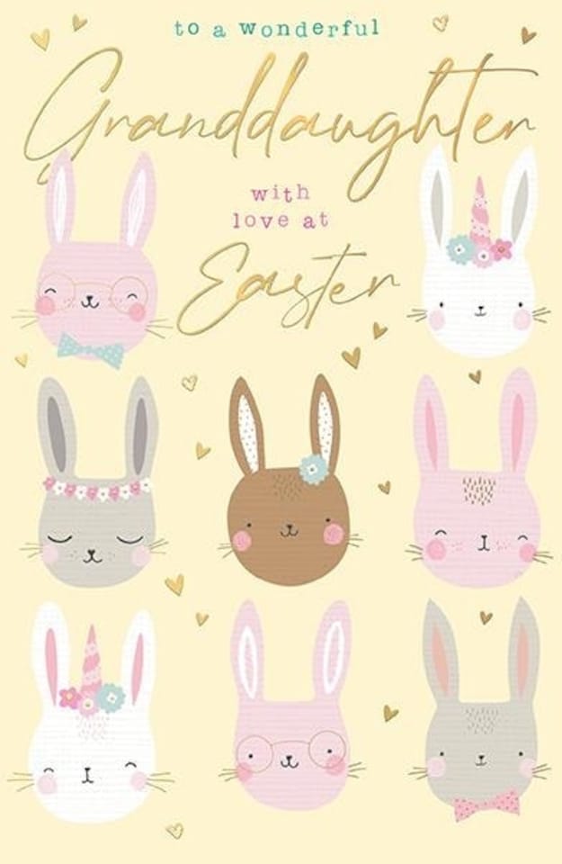 Words 'n' Wishes Easter Card for a Lovely Grandson, 21.7 x 14.4 cms, FSC Certified and Multi-Coloured