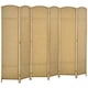 image 1 of HOMCOM 6 Panel Folding Room Divider, Freestanding Privacy Screen for Living Room, Bedroom and Office, 240 x 170cm, Natural