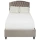 image 1 of Interiors By Premier Elegant Steel Shade Double Bed, Practical Velvet Bed For Bedroom, Compact Sleek Design Diamond Tufted Bed