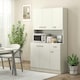 image 2 of HOMCOM Freestanding Kitchen Cupboard, Storage Cabinet with Doors Cream White 