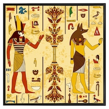 Egyptian drawings (Picture Frame) Black | S