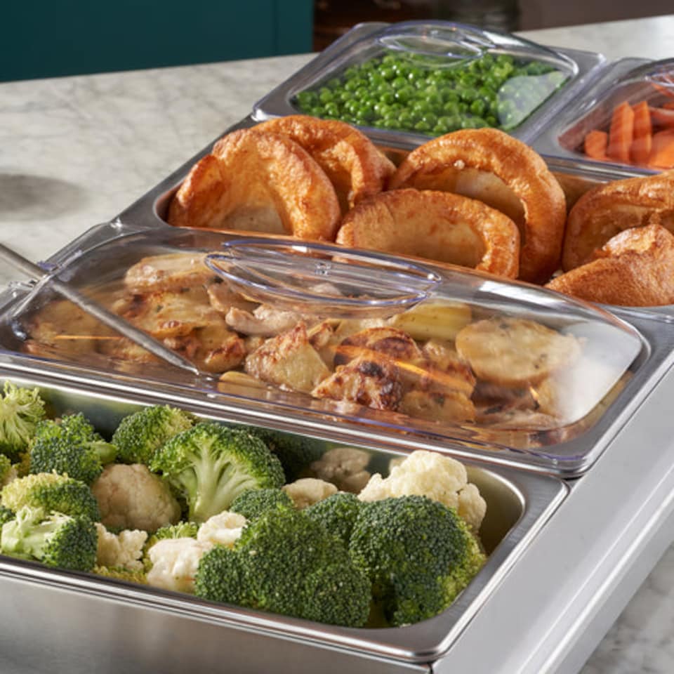 image 1 of Cooks Professional 5-Section Buffet Warmer 9.6L with Hotplate Function | Silver | 5-Section