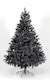 image 2 of 7FT Black Bushy Imperial Pine Artificial Deluxe Christmas Tree Hinged Branches | Black | 7.5ft