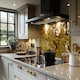 image 2 of Golden Liquid Splash Back | White