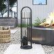 image 6 of Outsunny 5 PCS Fireplace Companion Set, Metal Fireside Companion Set, Silver
