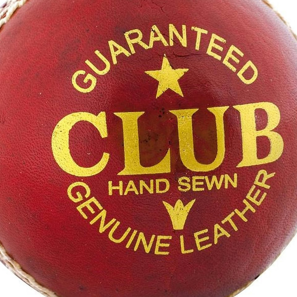 image 1 of Readers Mens Club Leather Cricket Ball - Red - One Size