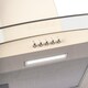 image 2 of SIA CGH60CR 60cm Cream Curved Glass Chimney Cooker Hood Kitchen Extractor Fan