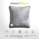 image 2 of MONHOUSE Heated Pillow Grey Cushion - Super Soft Heating Pad for Neck, Back and Shoulder Pain Relief - Detachable Controller, 3 Heat Settings, Machine Washable