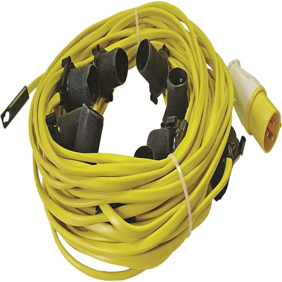 image 1 of Faithfull Power Plus Festoon Lights 10 Es Bulbs 110V 22M