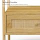 image 5 of VonHaus Clothes Rail for Bedroom, Scandi Style Natural Rattan 2 Drawer Organiser, Open Wardrobe Coat Stand, Living room Storage