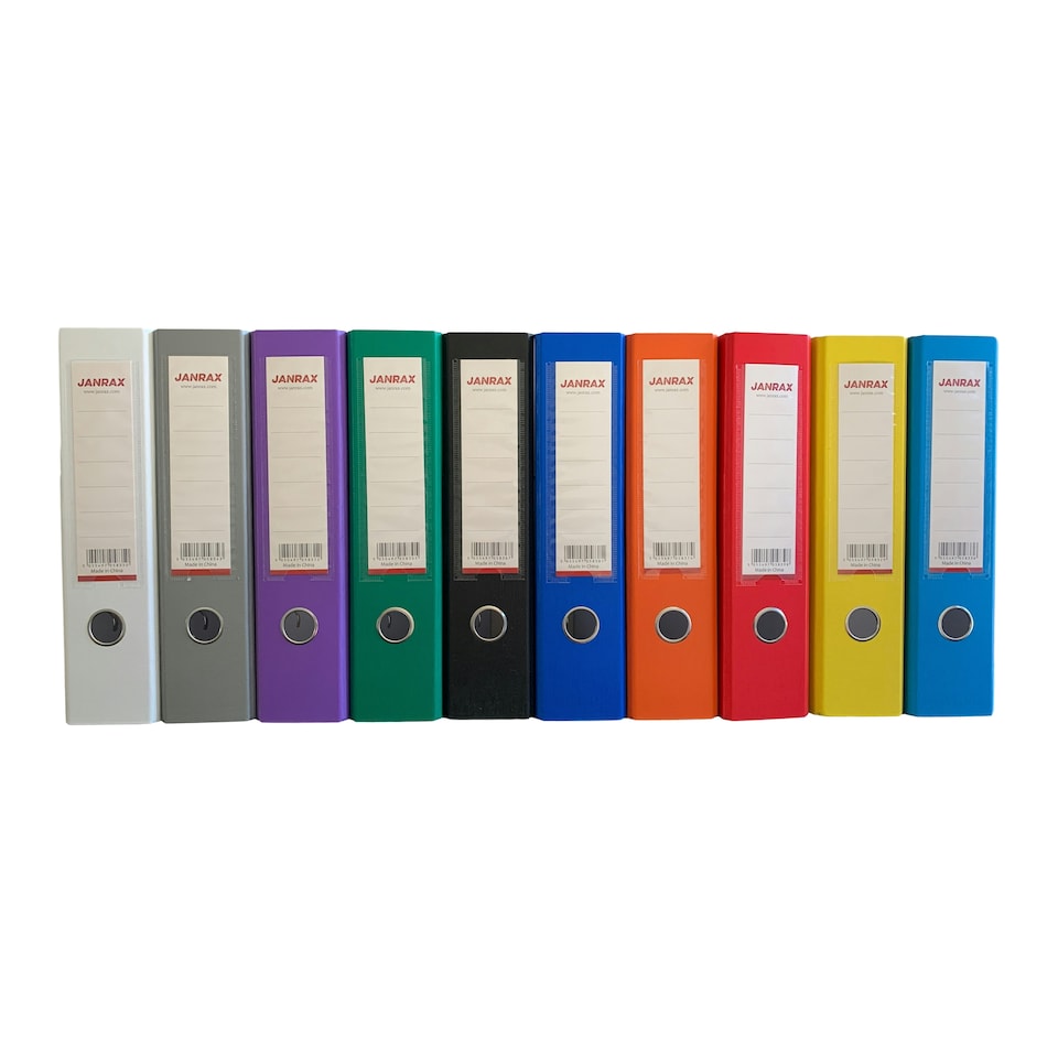 image 1 of A4 Lever arch file 10 Assorted Colours Pack