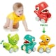 image 6 of Push and Go Dinosaur Car Toy Set 4PCS Mini Dino Vehicles for Toddlers Pull Back Cars
