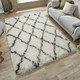 image 1 of Home Republic Linhas Fluffy Rug - 60 x 110 Cream